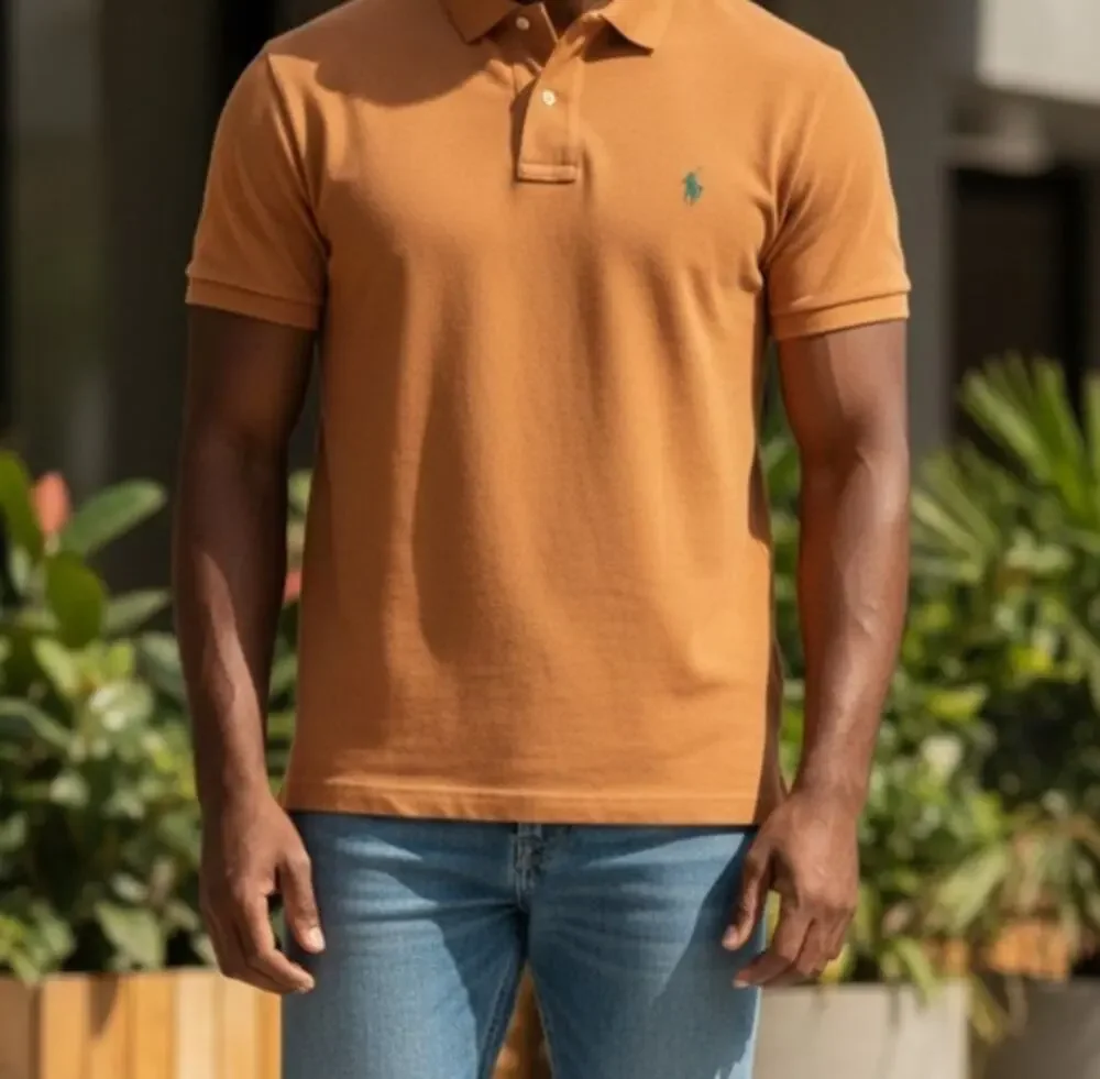 Ralph Lauren Men's Polo Shirt XL Orange Short Sleeve Classic Fit